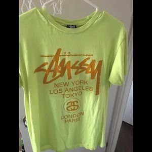 Rare Neon Stussy World Tour Tee